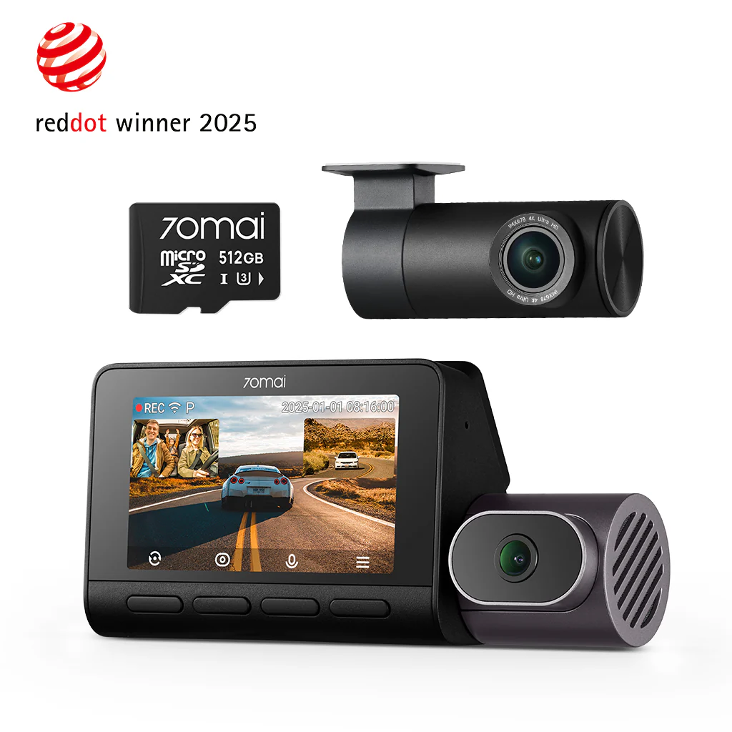 70mai Dash Cam 4K T800 3-Channel w/ Dual 4K, STARVIS 2 IMX678, HDR Night Vision, AI Detection, Emergency Record, 4G LTE & Supercapacitor - Image 18