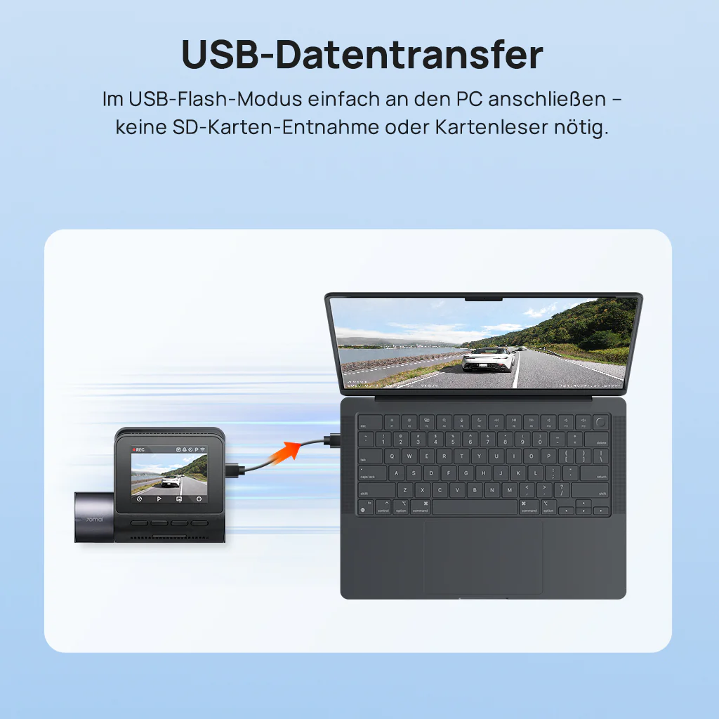 70mai Dash Cam A410 2.5K HDR Dual w/ GPS, Emergency Record, G-Sensor, App Control & Compact Design - Image 10