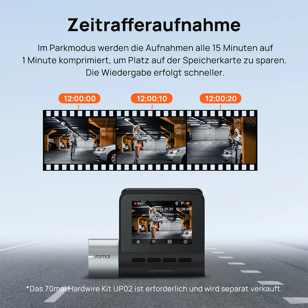 70mai Dash Cam A500S 2.7K HD with 2-Inch Screen & Dual-Channel Supported - Image 6