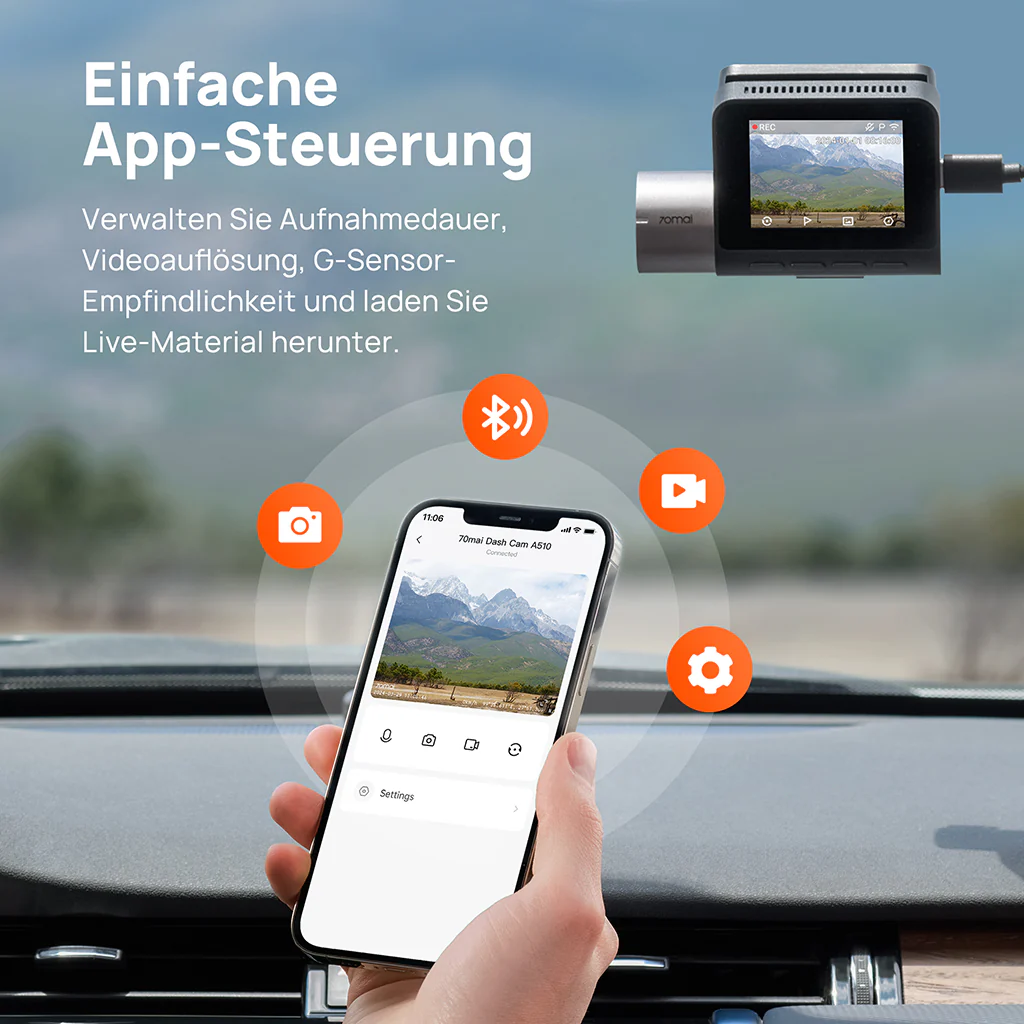 70mai Dash Cam A510 2.7K HD with Sony STARVIS 2, 4G LTE & Dual HDR Supported - Image 11