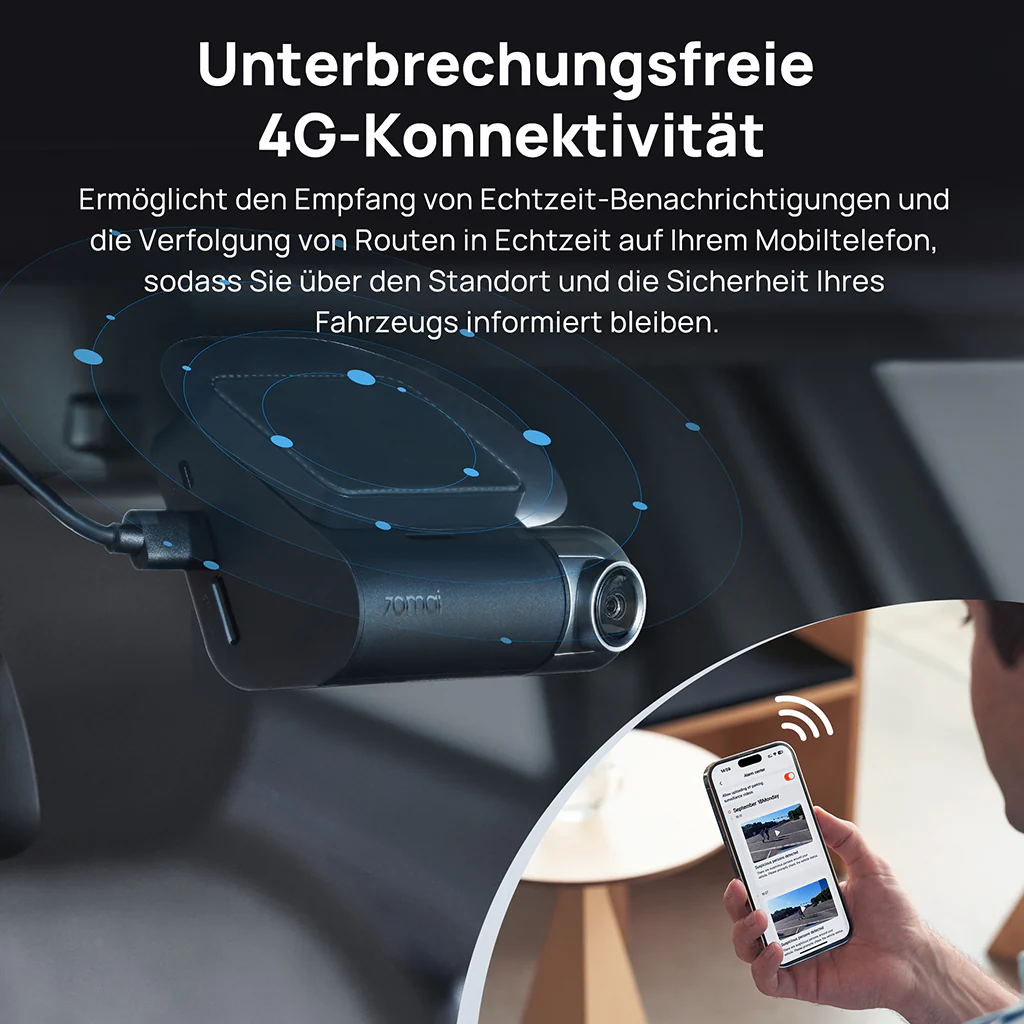 70mai Dash Cam A510 2.7K HD with Sony STARVIS 2, 4G LTE & Dual HDR Supported - Image 5