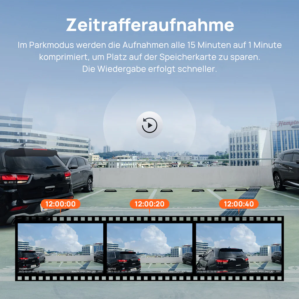 70mai Dash Cam A800S 4K UHD with 3-Inch IPS Screen & Dual-Channel Supported - Image 7