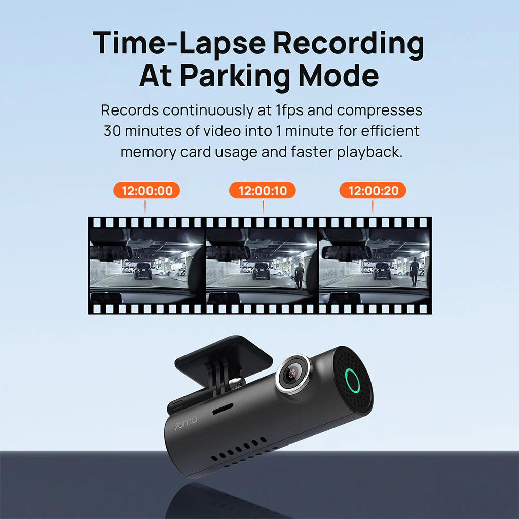 70mai Dash Cam M300 2K HD with Built-in LED Indicator - Image 8